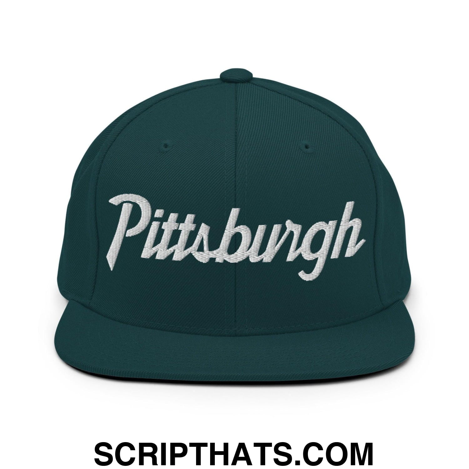 Pittsburgh Script Snapback Hat Spruce