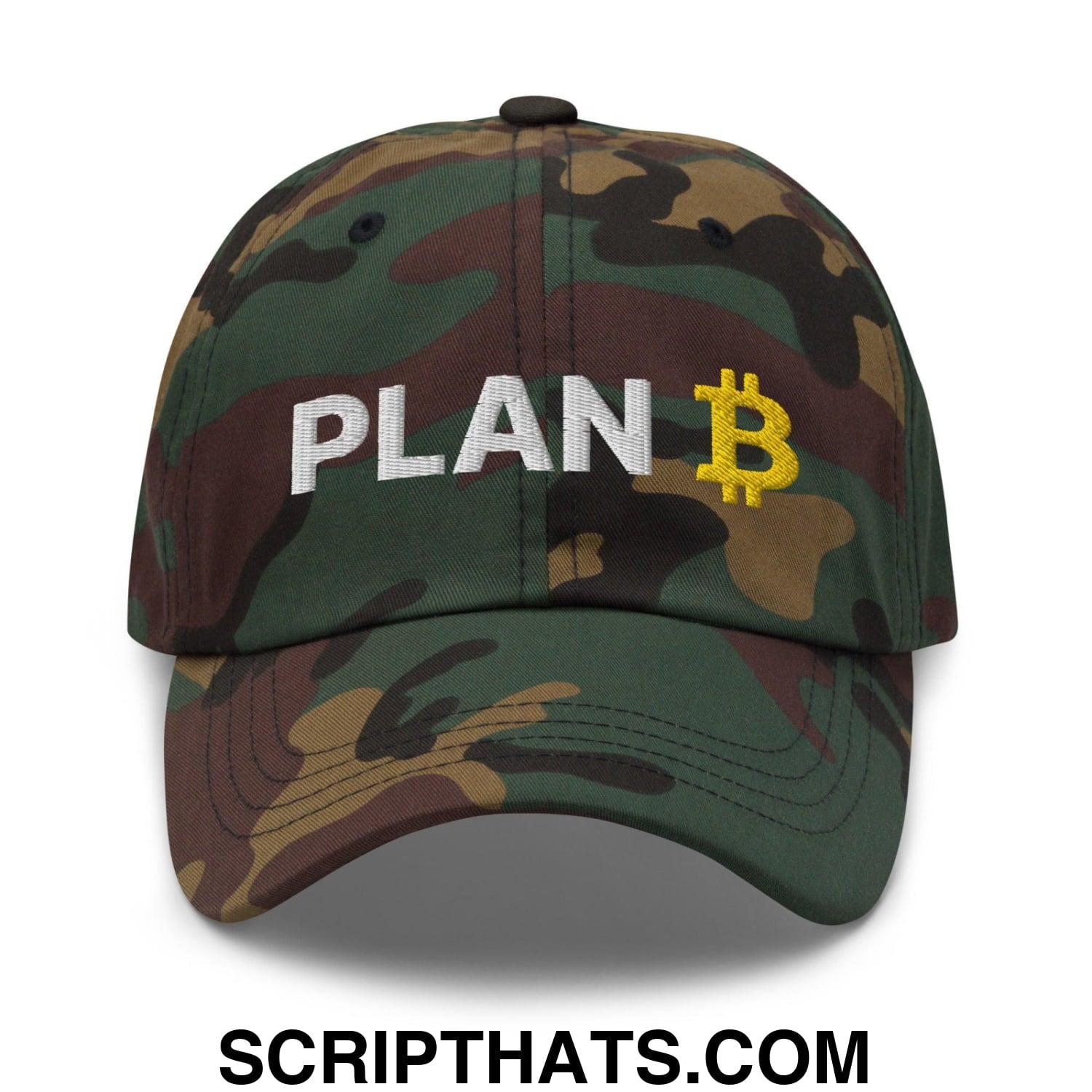 Plan Bitcoin Dad Hat Green Camo