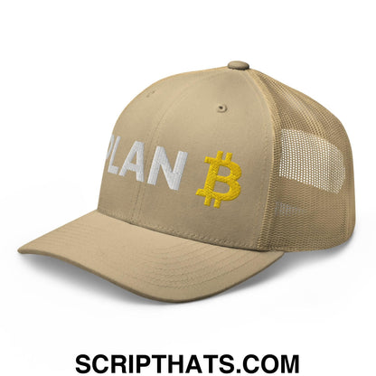 Plan Bitcoin Retro Trucker Hat Khaki
