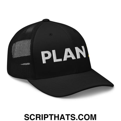Plan Bitcoin Retro Trucker Hat Black