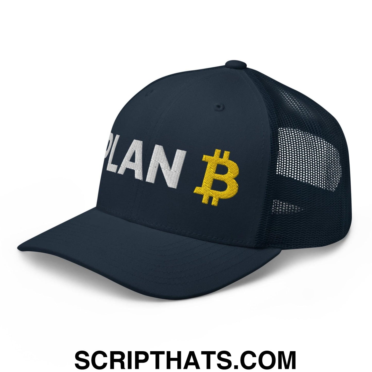 Plan Bitcoin Retro Trucker Hat Navy