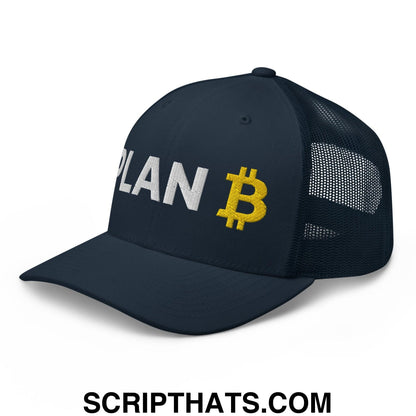 Plan Bitcoin Retro Trucker Hat Navy