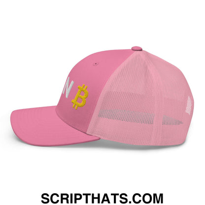 Plan Bitcoin Retro Trucker Hat Pink