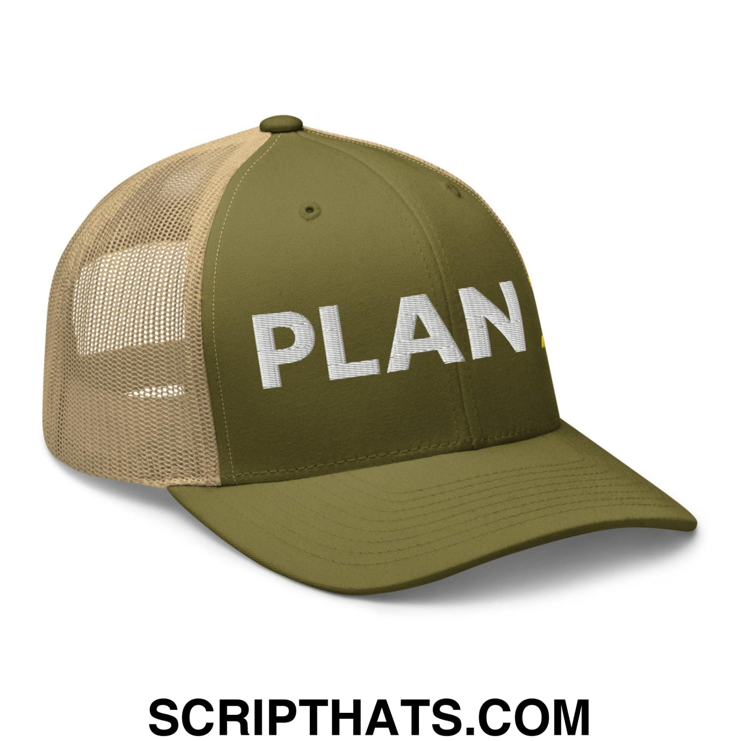 Plan Bitcoin Retro Trucker Hat Moss Khaki