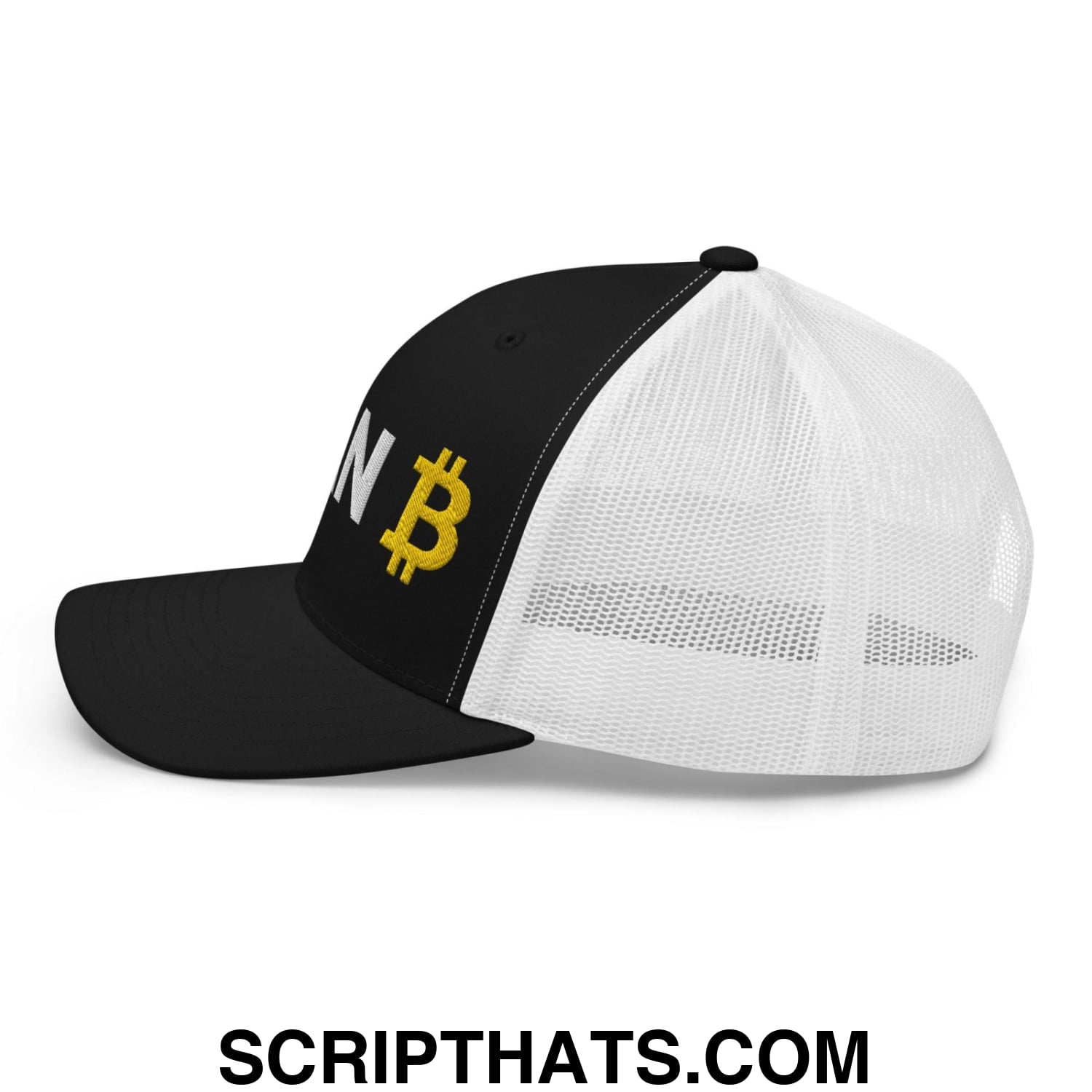 Plan Bitcoin Retro Trucker Hat Black White