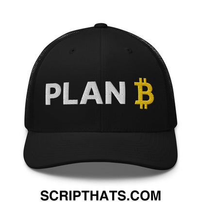 Plan Bitcoin Retro Trucker Hat Black