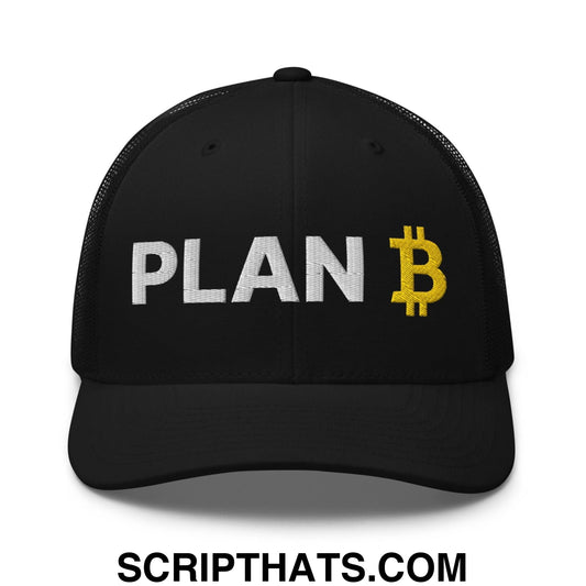 Plan Bitcoin Retro Trucker Hat Black