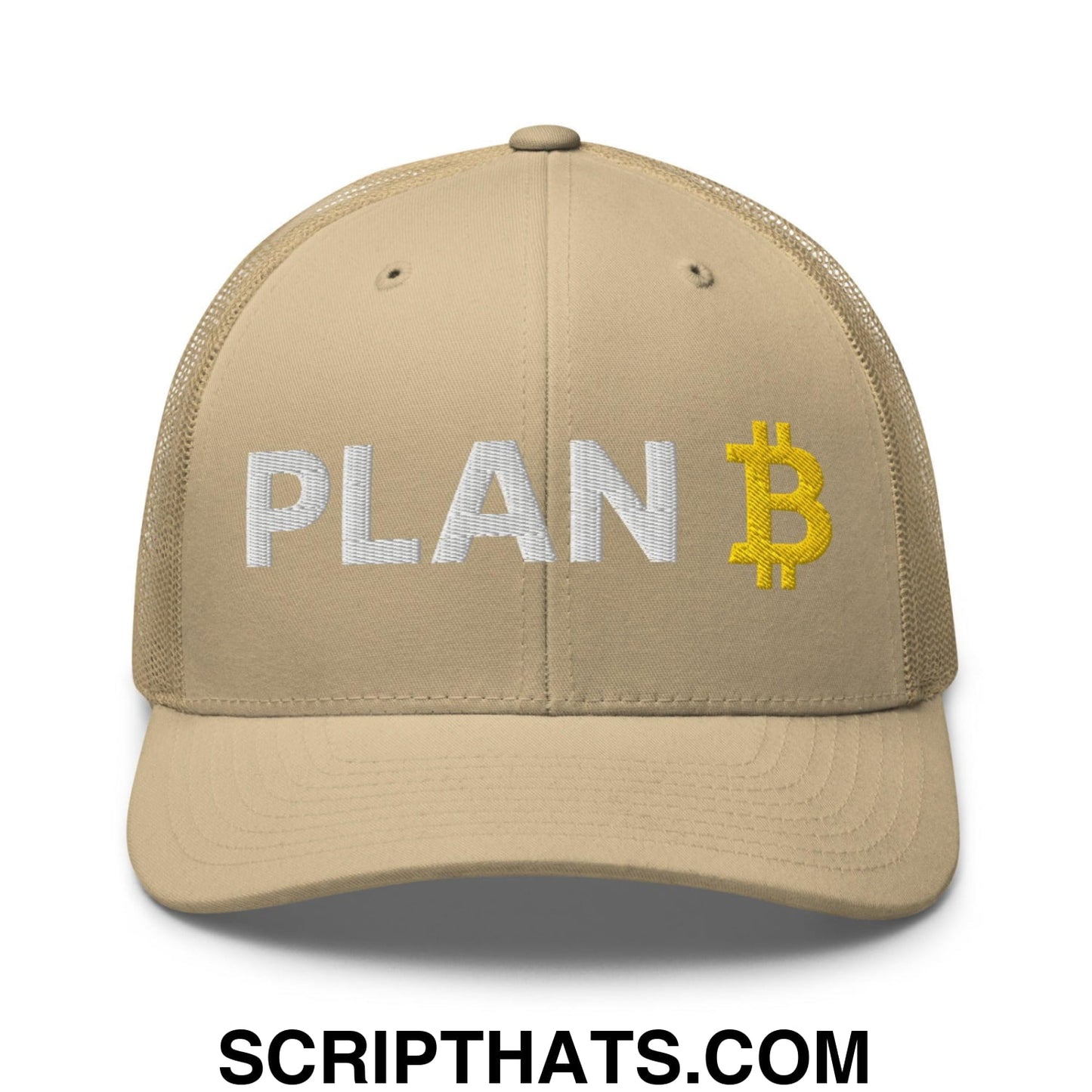 Plan Bitcoin Retro Trucker Hat Khaki