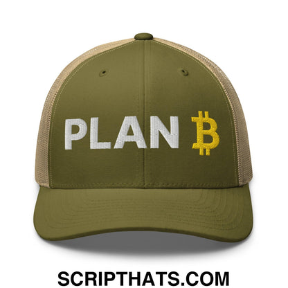 Plan Bitcoin Retro Trucker Hat Moss Khaki