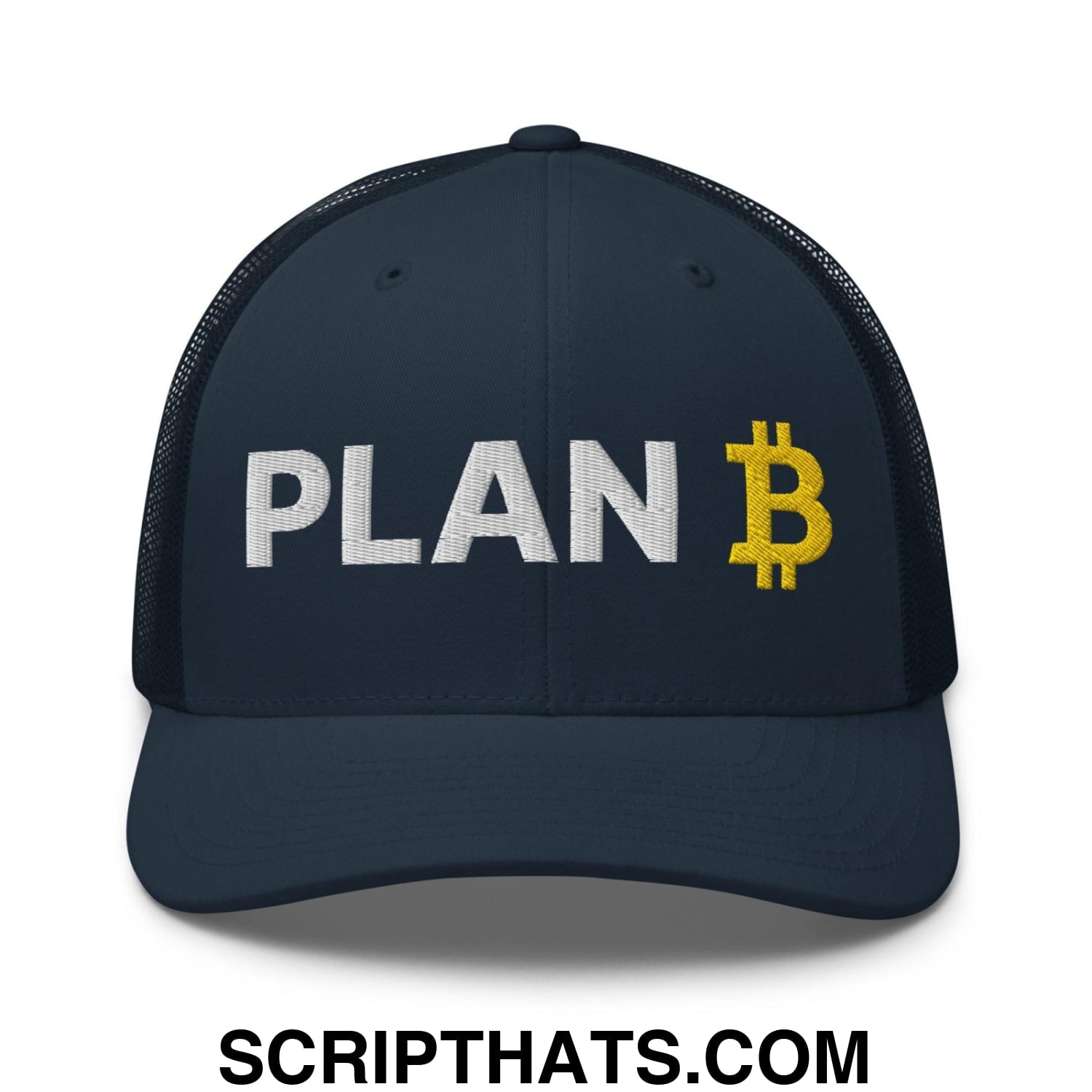 Plan Bitcoin Retro Trucker Hat Navy