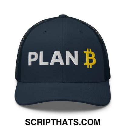 Plan Bitcoin Retro Trucker Hat Navy