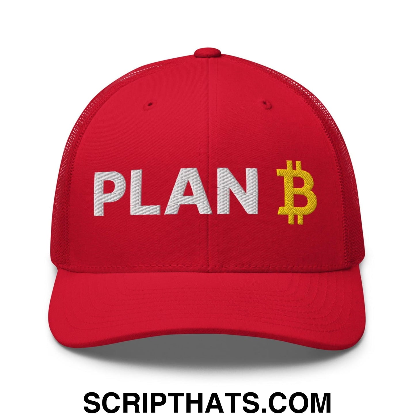 Plan Bitcoin Retro Trucker Hat Red
