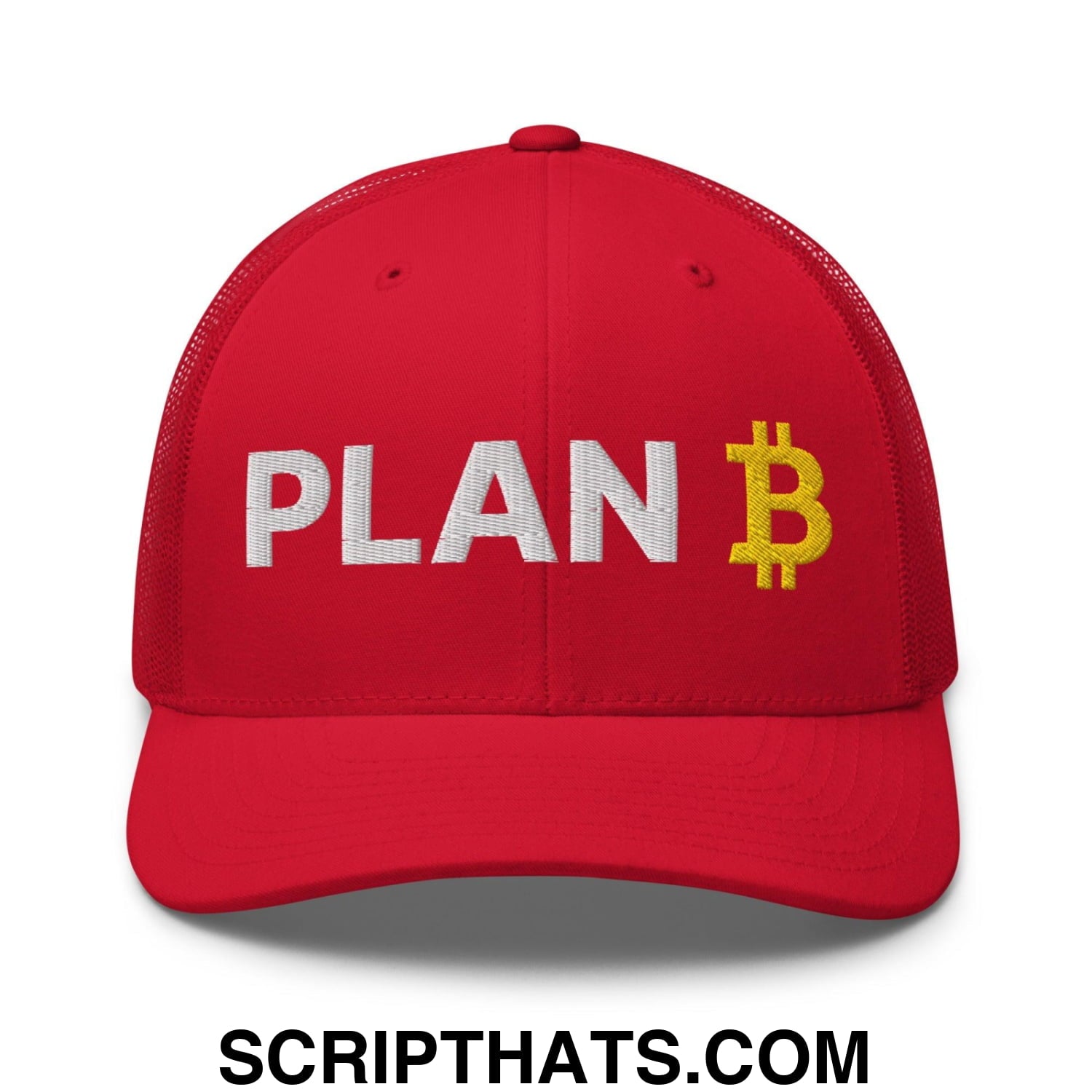Plan Bitcoin Retro Trucker Hat Red