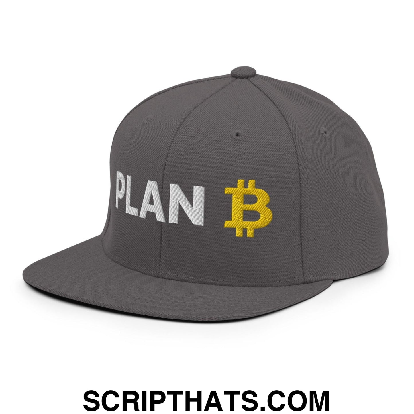 Plan Bitcoin Snapback Hat Dark Grey