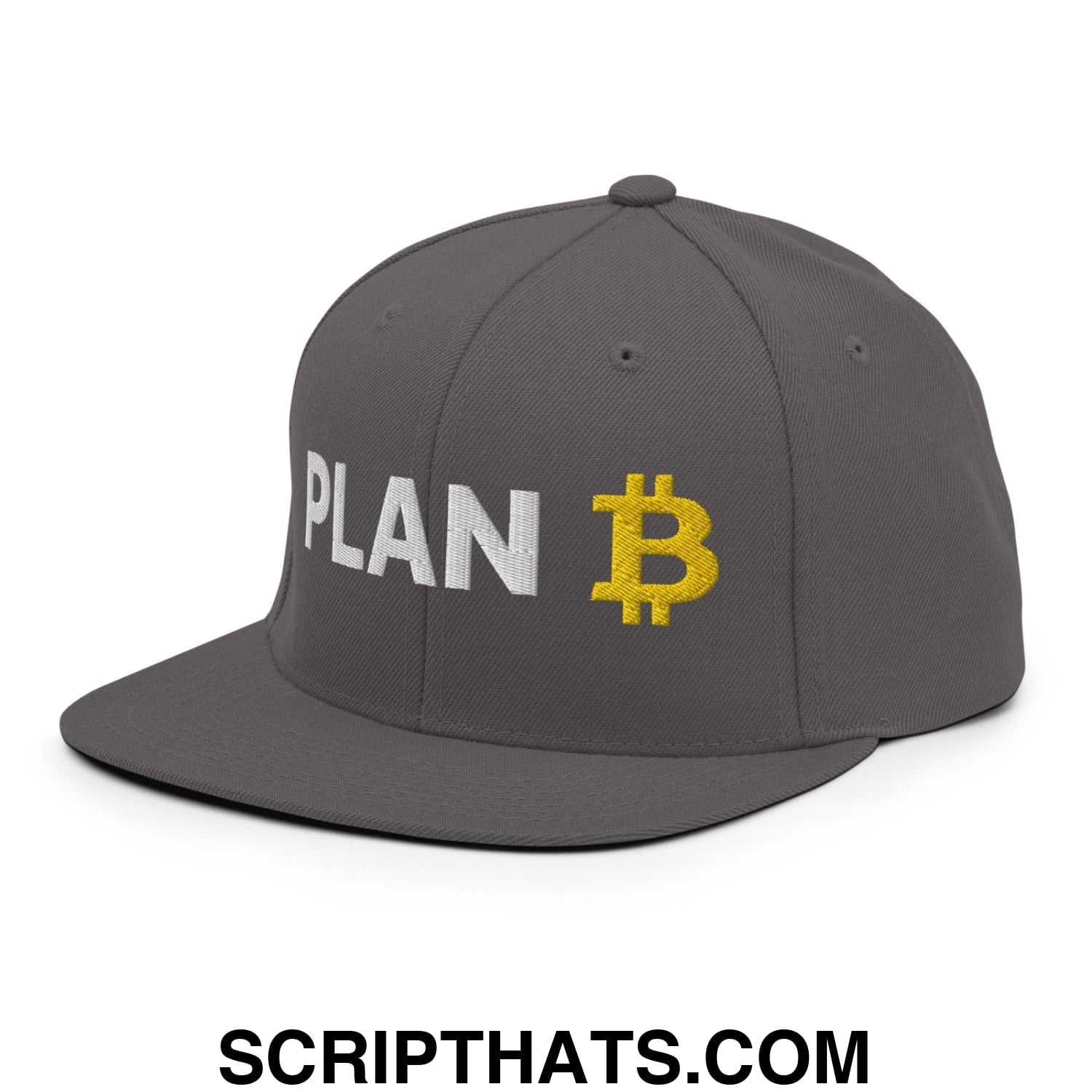 Plan Bitcoin Snapback Hat Dark Grey