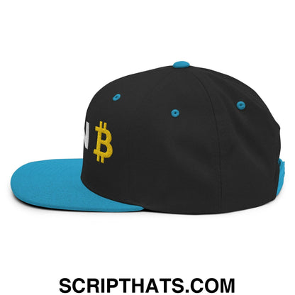 Plan Bitcoin Snapback Hat Black Teal