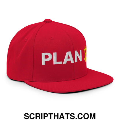 Plan Bitcoin Snapback Hat Red