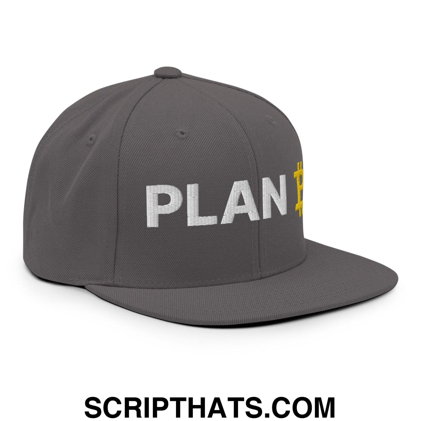 Plan Bitcoin Snapback Hat Dark Grey