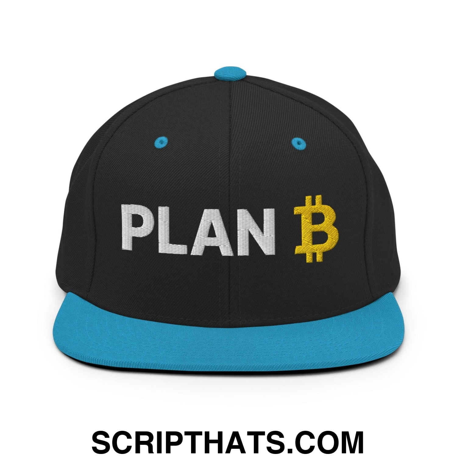 Plan Bitcoin Snapback Hat Black Teal