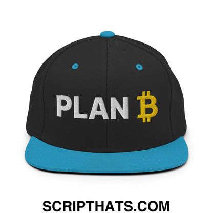 Plan Bitcoin Snapback Hat Black Teal