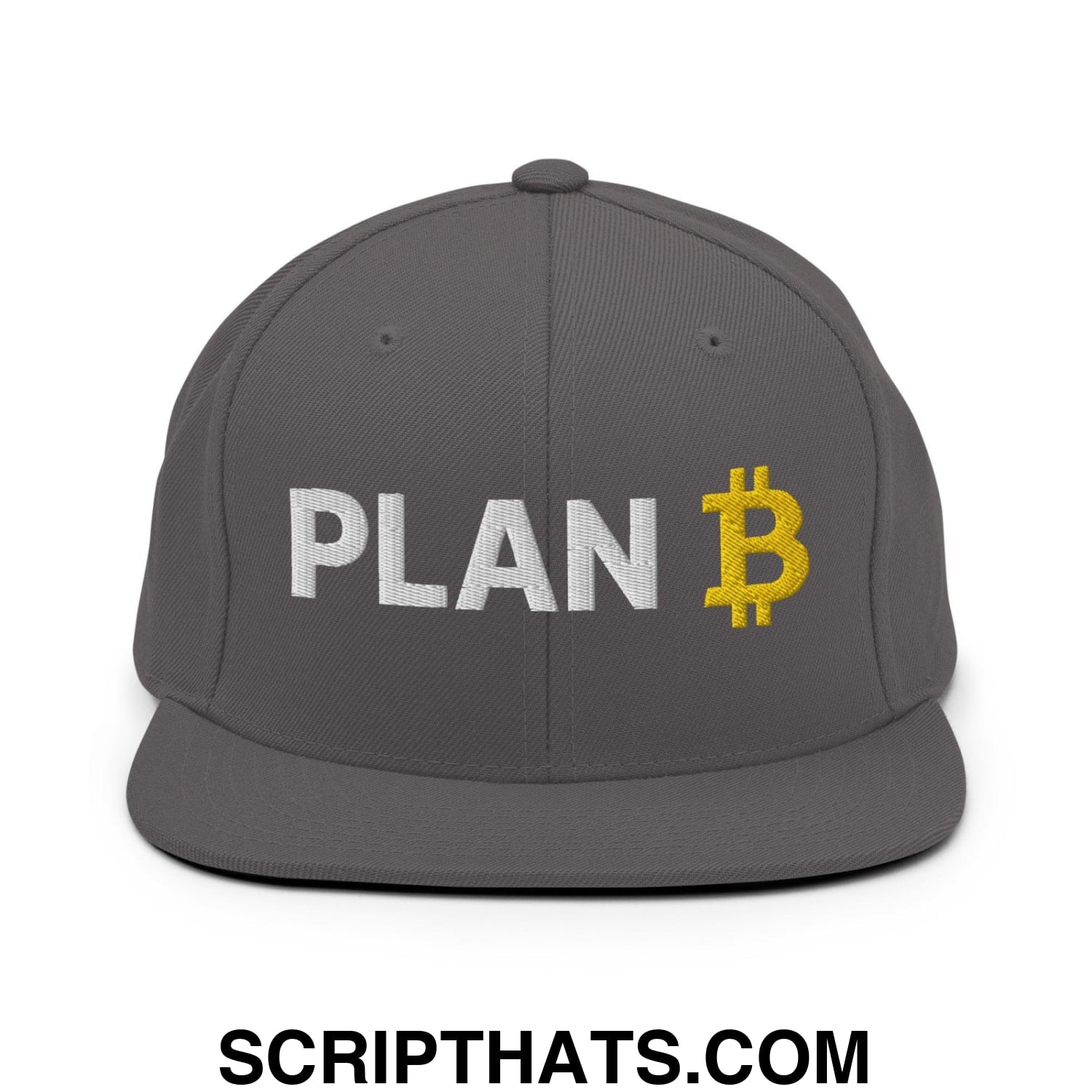 Plan Bitcoin Snapback Hat Dark Grey