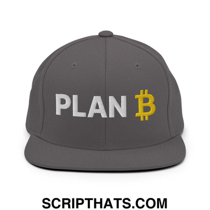 Plan Bitcoin Snapback Hat Dark Grey