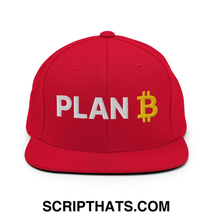 Plan Bitcoin Snapback Hat Red