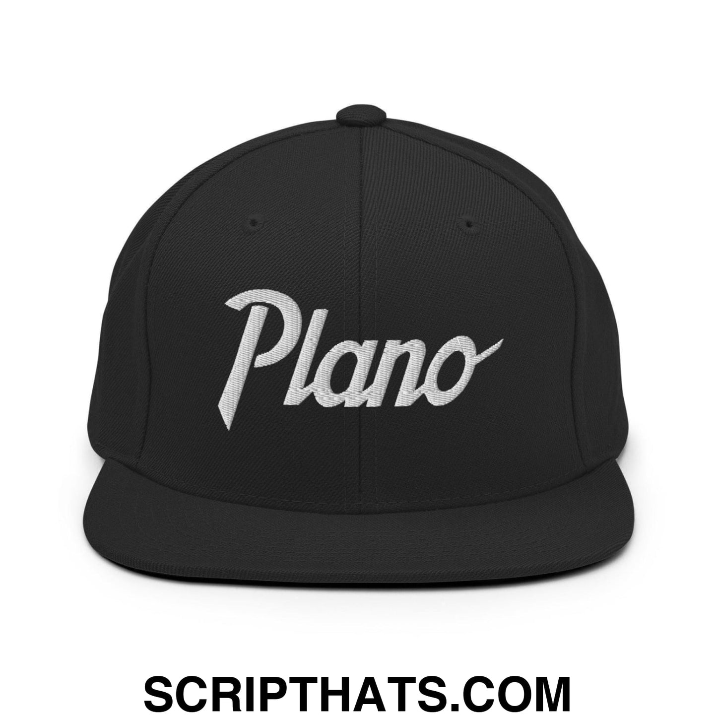 Plano Script Snapback Hat Black