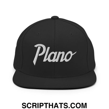 Plano Script Snapback Hat Black