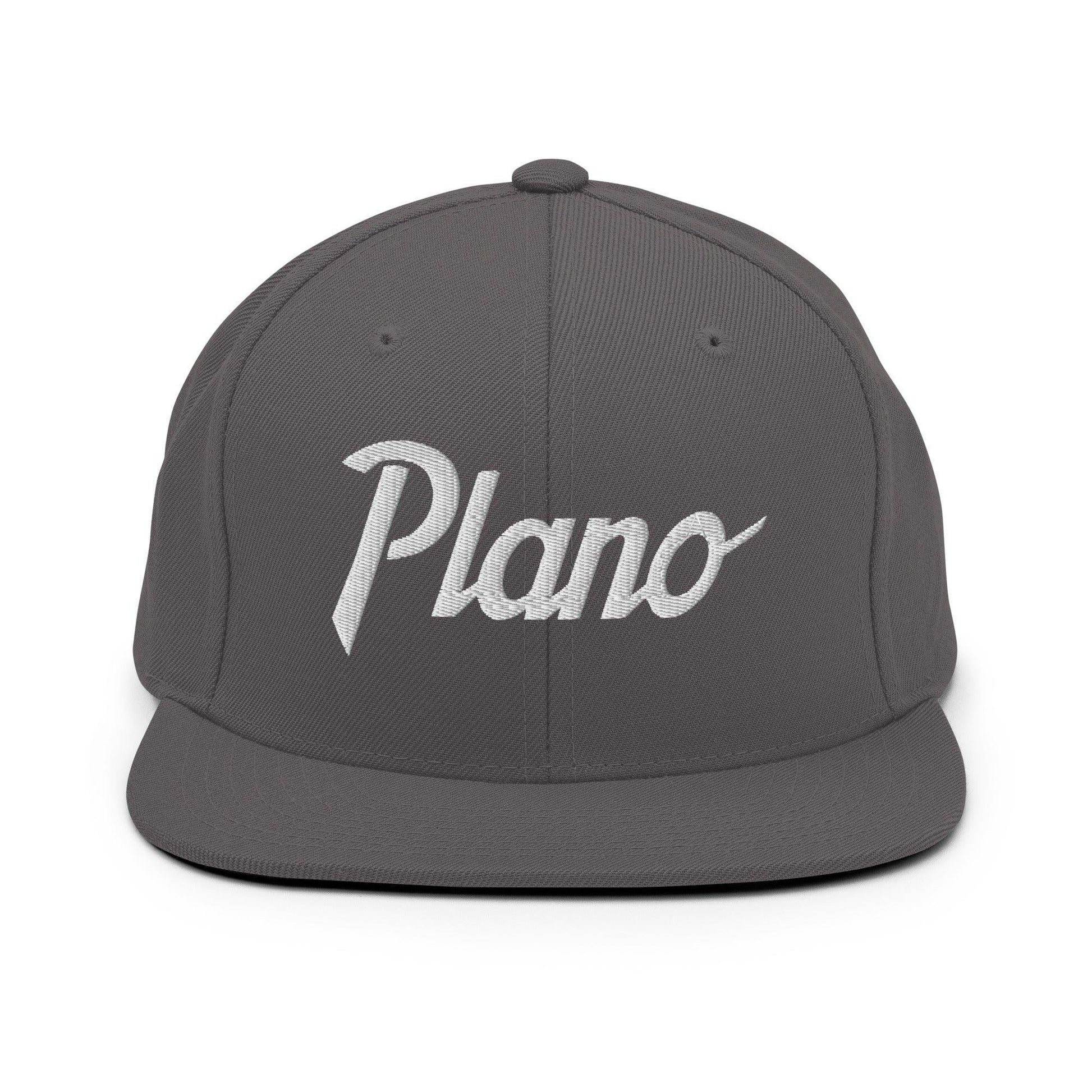 Plano Script Snapback Hat Dark Grey