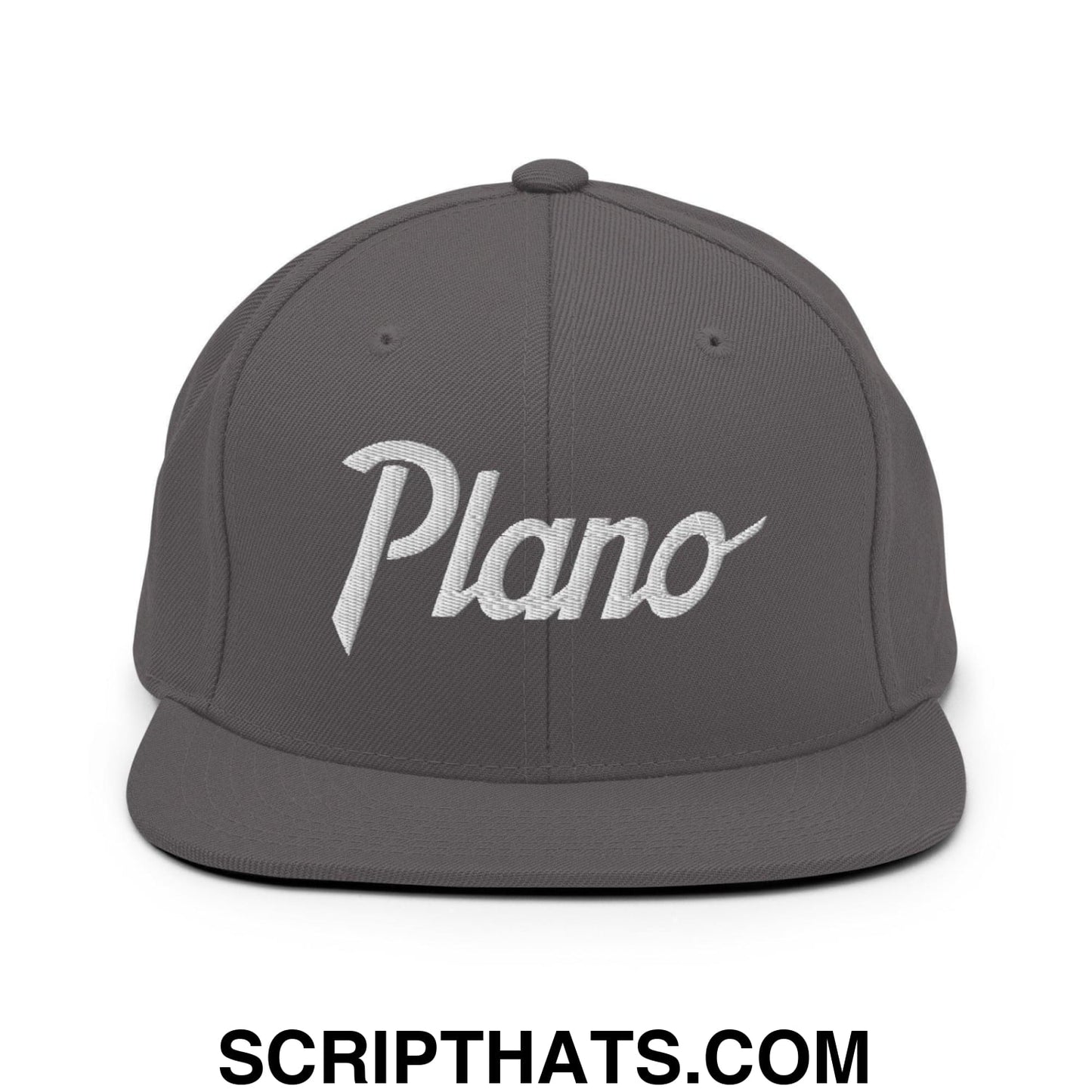 Plano Script Snapback Hat Dark Grey