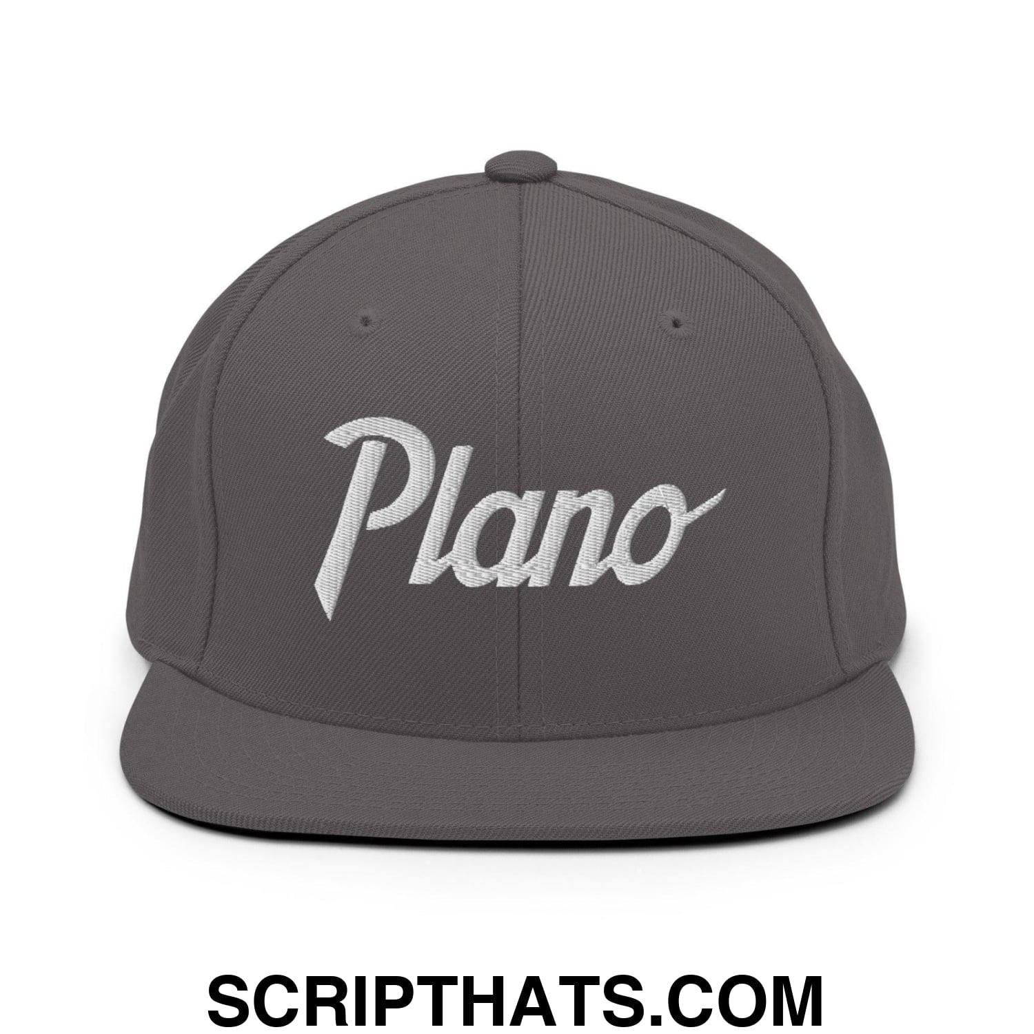 Plano Script Snapback Hat Dark Grey
