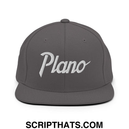 Plano Script Snapback Hat Dark Grey