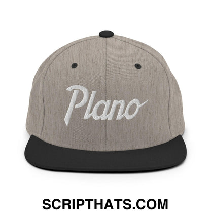 Plano Script Snapback Hat Heather Black