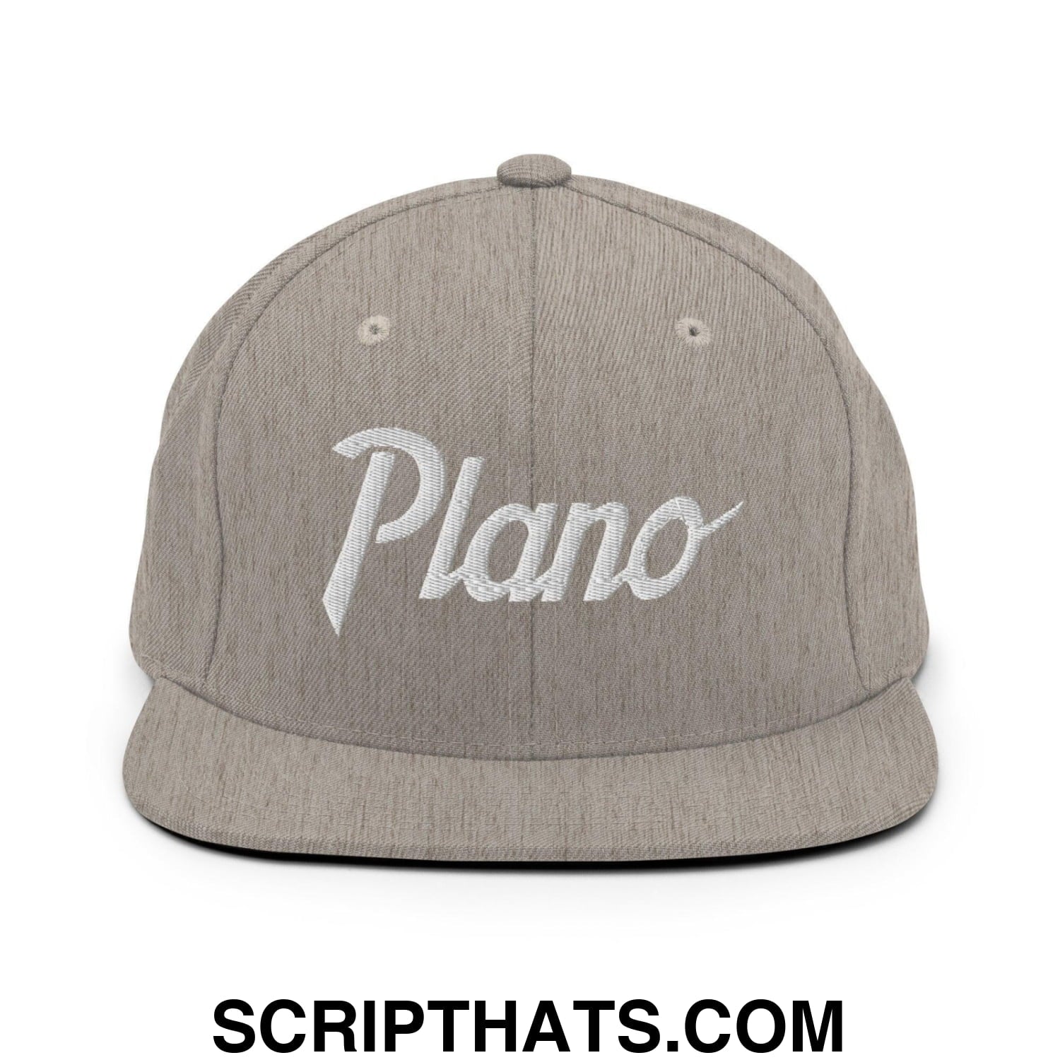 Plano Script Snapback Hat Heather Grey