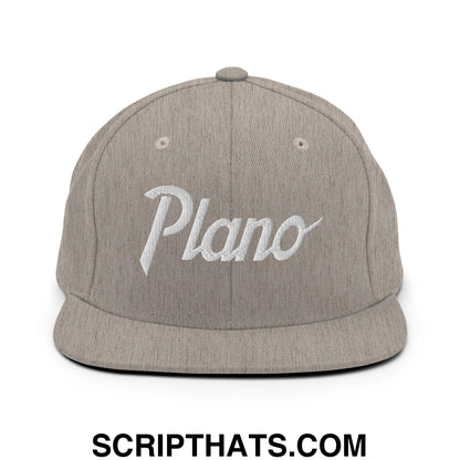 Plano Script Snapback Hat Heather Grey