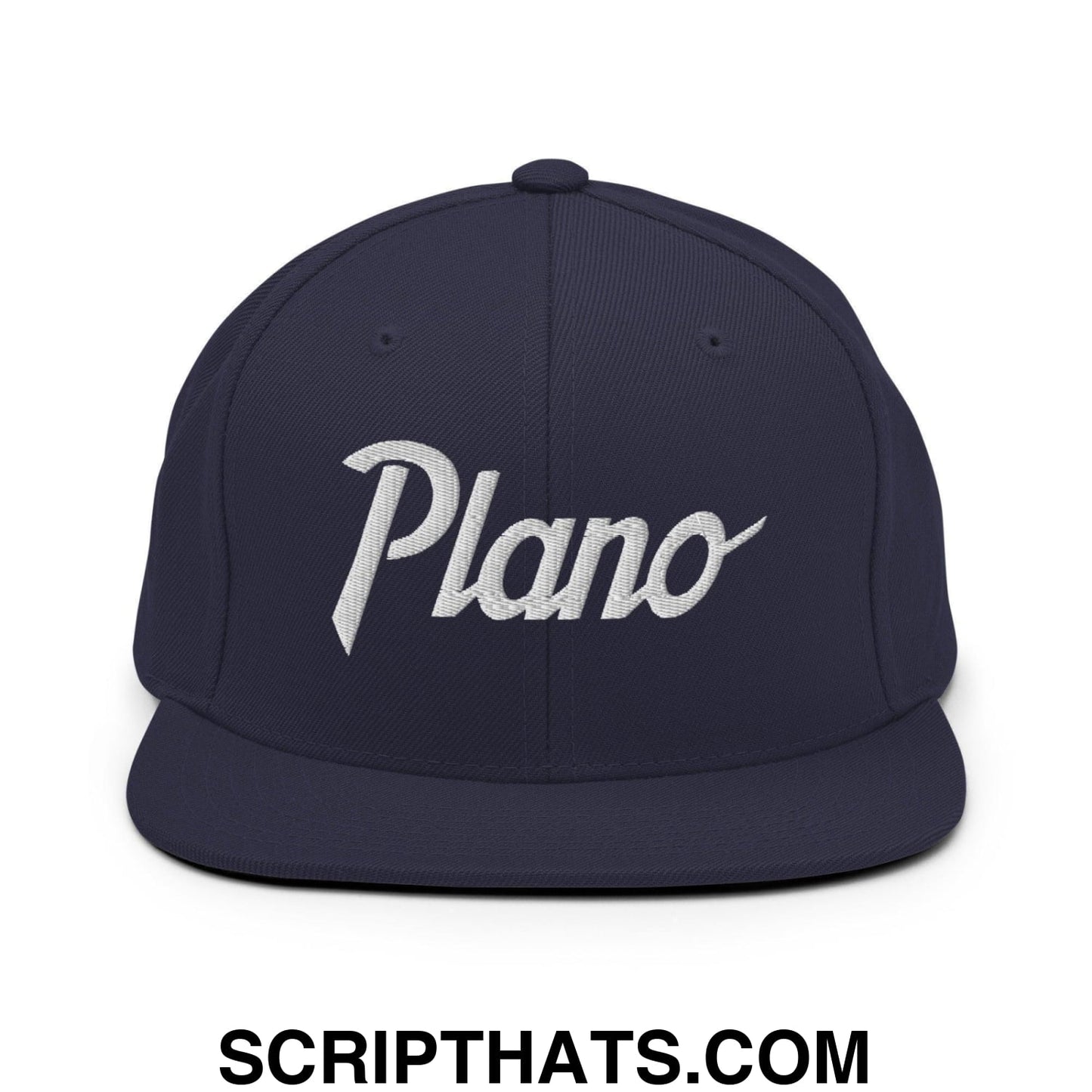 Plano Script Snapback Hat Navy