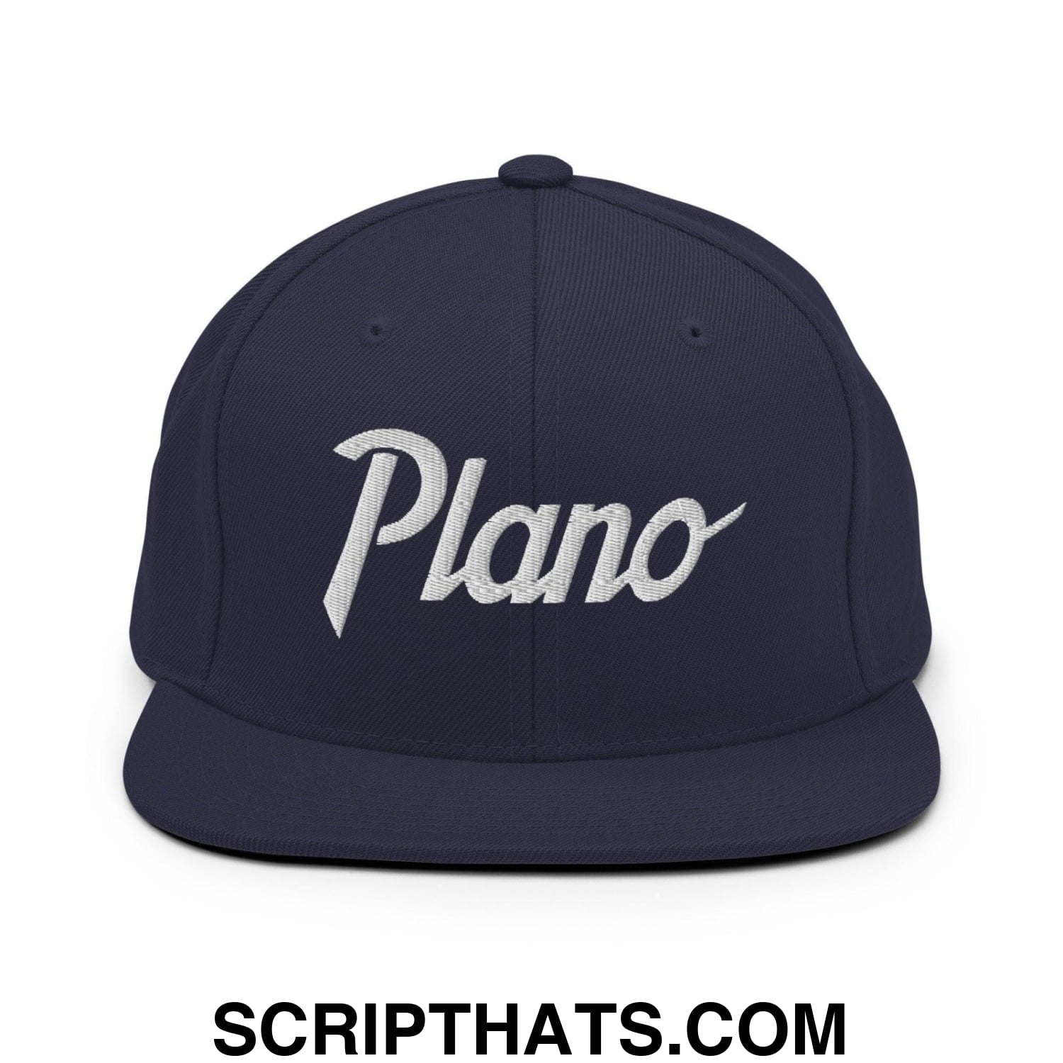 Plano Script Snapback Hat Navy