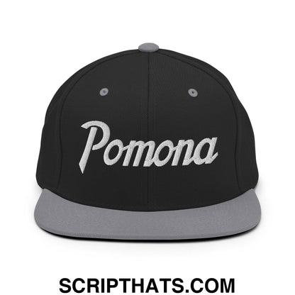 Pomona Snapback Hat Black Silver