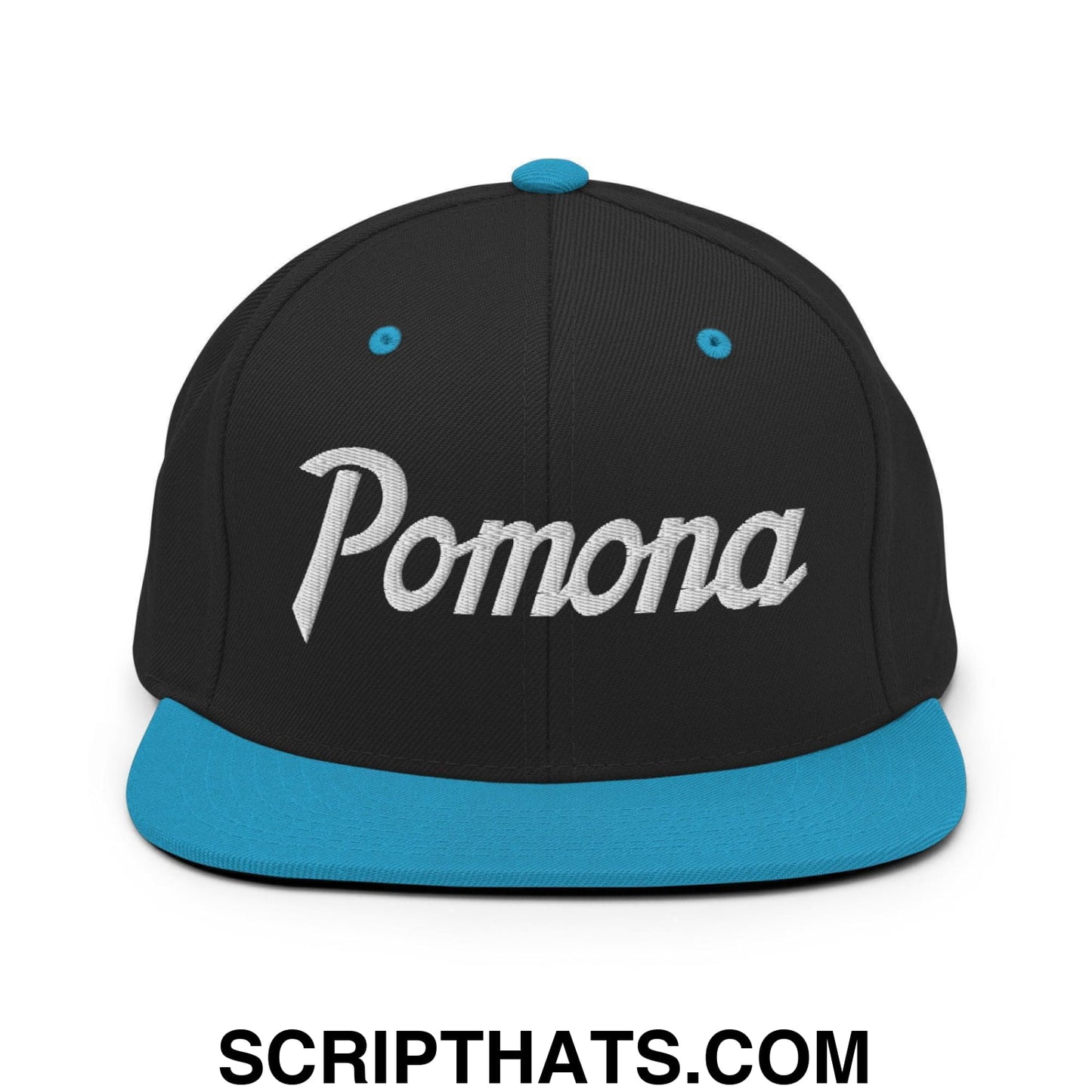 Pomona Snapback Hat Black Teal