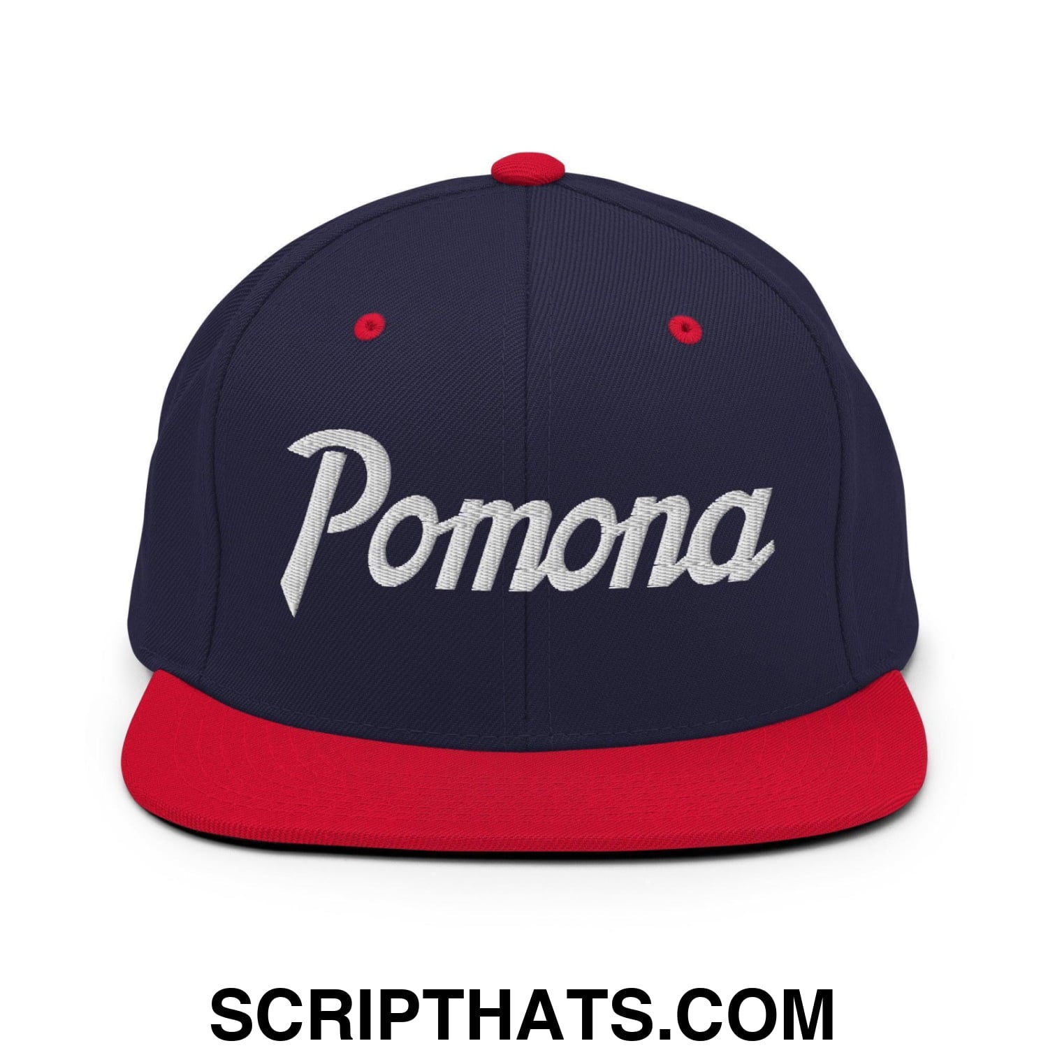 Pomona Snapback Hat Navy Red