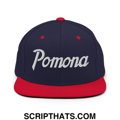 Pomona Snapback Hat Navy Red