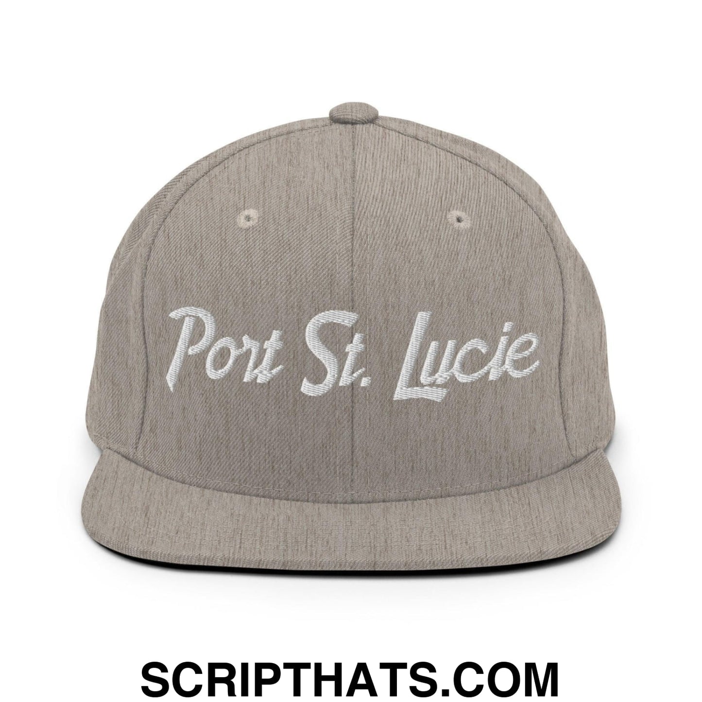 Port St. Lucie Script Snapback Hat Heather Grey