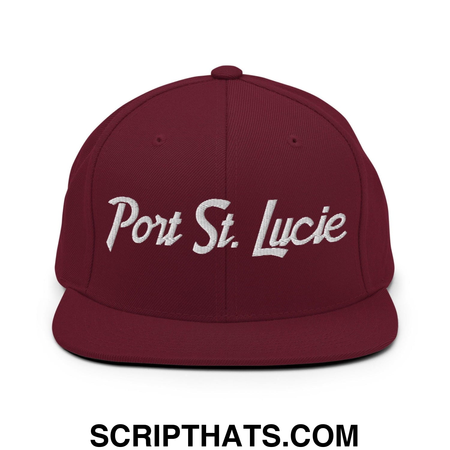 Port St. Lucie Script Snapback Hat Maroon