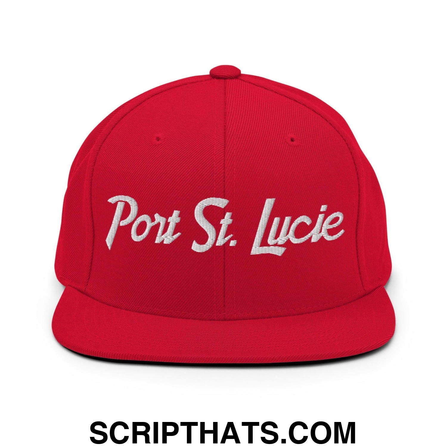 Port St. Lucie Script Snapback Hat Red