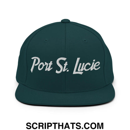 Port St. Lucie Script Snapback Hat Spruce