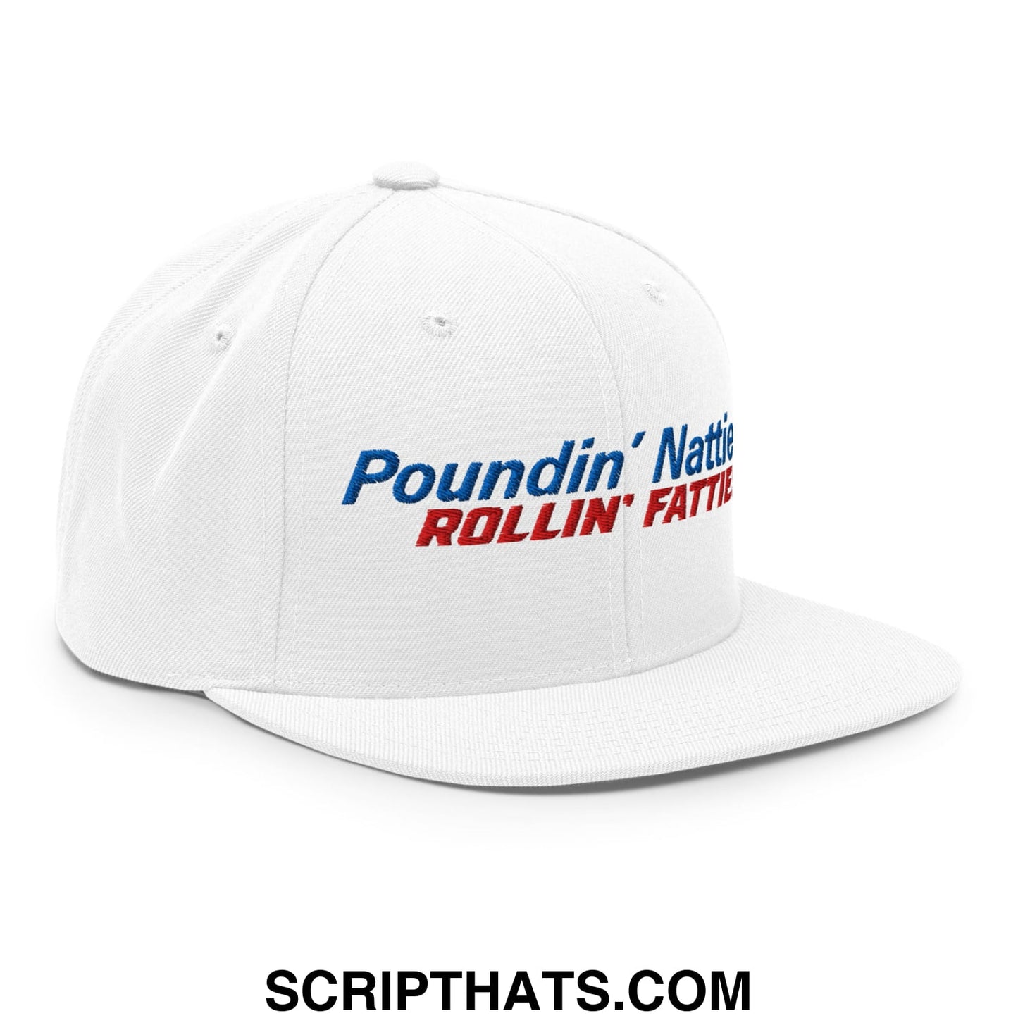 Poundin' Natties Rollin' Fatties Embroidered Flat Bill Brim Snapback Hat Default Title