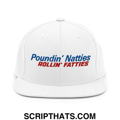 Poundin' Natties Rollin' Fatties Embroidered Flat Bill Brim Snapback Hat Default Title