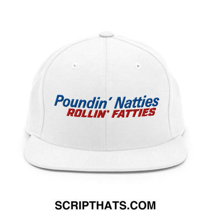 Poundin' Natties Rollin' Fatties Embroidered Flat Bill Brim Snapback Hat Default Title