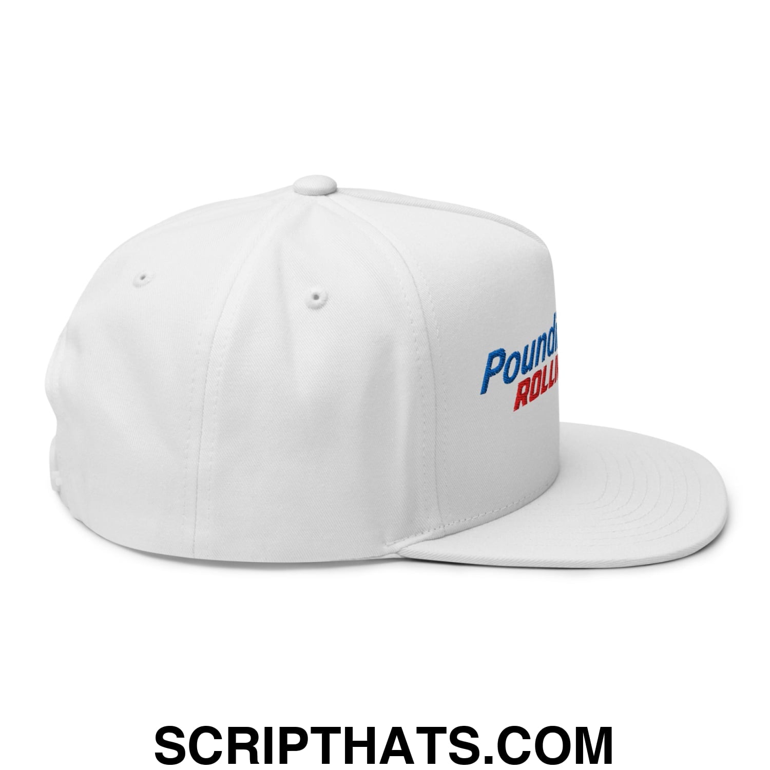 Poundin' Natties Rollin' Fatties Embroidered Flat Brim Bill 5 Panel Snapback Hat Default Title